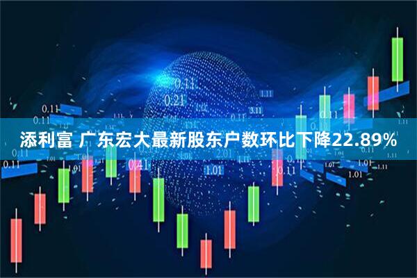 添利富 广东宏大最新股东户数环比下降22.89%